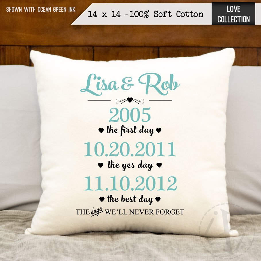 personalized pillow custom initial monogram pillow