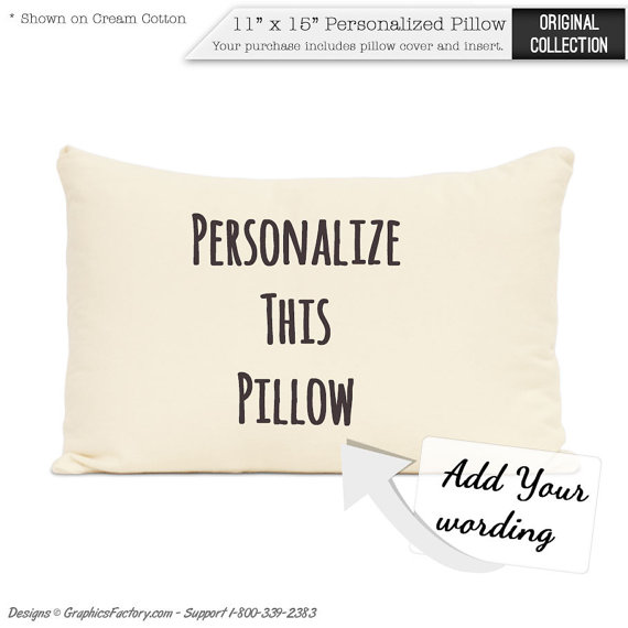 personalized pillow custom initial monogram pillow